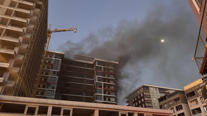 Bursa'da yapımı süren inşaatta çıkan yangın söndürüldü