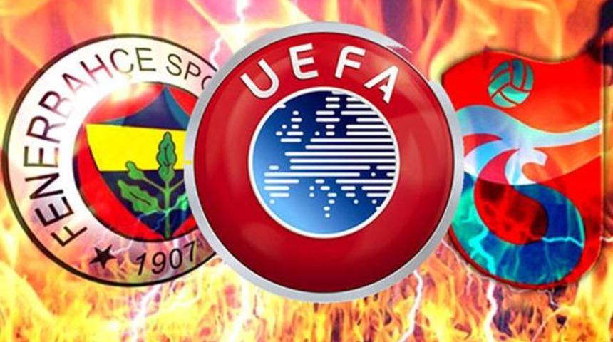 UEFA'dan Fenerbah&ccedil;e ve Trabzonspor'a b&uuml;y&uuml;k şok