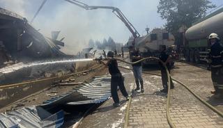 Kahramanmaraş'ta ambalaj fabrikasında çıkan yangın kontrol altına alındı