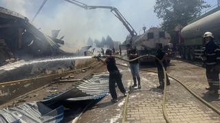 Kahramanmaraş'ta ambalaj fabrikasında çıkan yangın kontrol altına alındı