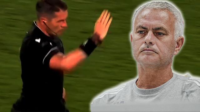 Fenerbahçe Feyenoord maçında hakemden skandal karar! Düdüğü ağzına götürdü ama terse elle oynama verdi... Mourinho kenarda çıldırdı