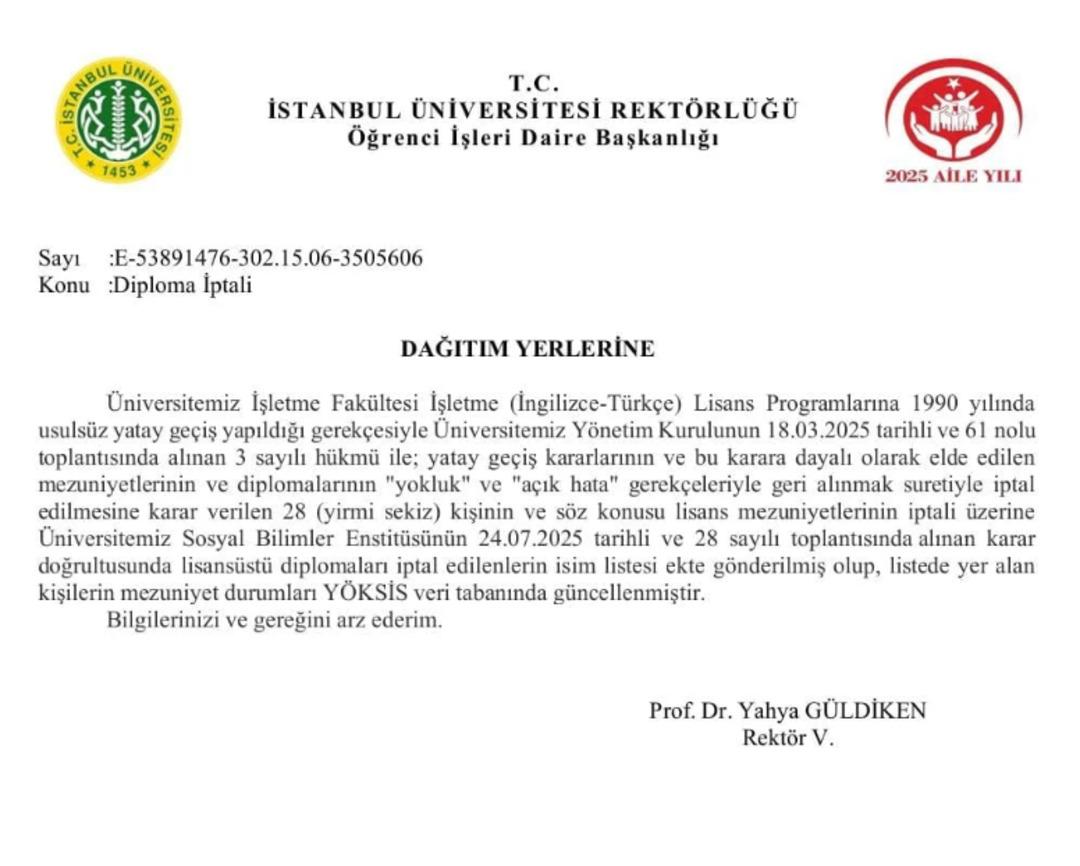 Ekrem İmamoğlu ile birlikte onların da diploması iptal edilmişti: 28 kişinin YÖKSİS sisteminden diploması silindi 3