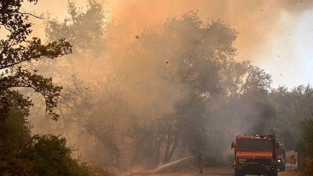 Yunanistan’da orman yangınları yerleşim yerine sıçradı: Ev, araç ve iş yerleri küle döndü!