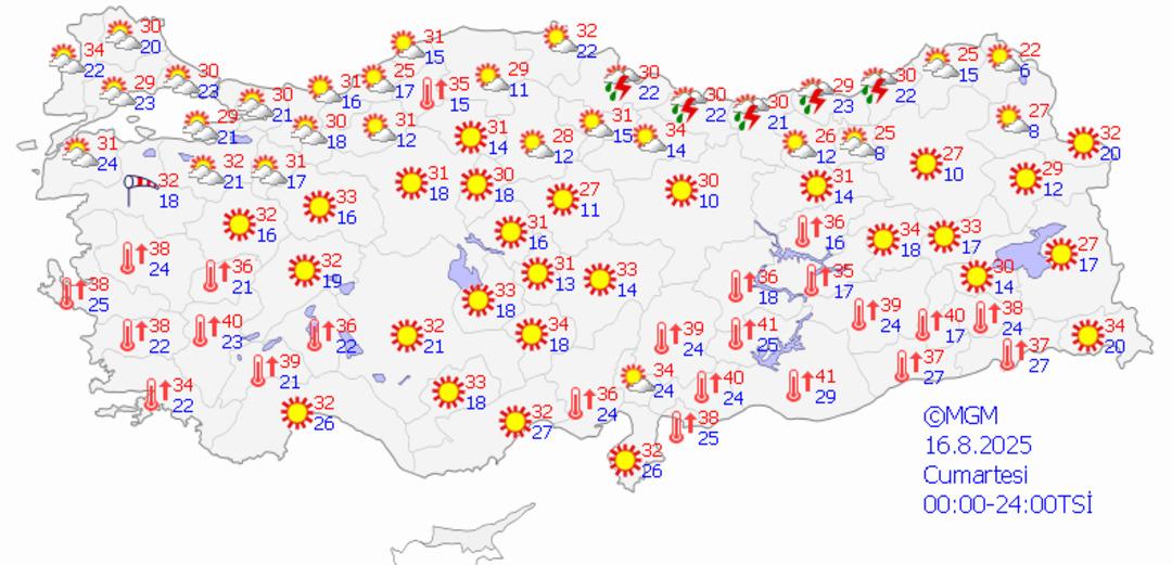 Günlerce sürecek! "Bugünün en önemli meteoroloji olayı" 11 il için sarı uyarı verildi... Bugün (14 Ağustos) hava durumu nasıl? 8