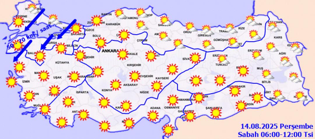 Günlerce sürecek! "Bugünün en önemli meteoroloji olayı" 11 il için sarı uyarı verildi... Bugün (14 Ağustos) hava durumu nasıl? 2