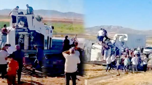 Devrilen TIR’ın şoförü yaralandı, yolda uzun araç kuyruğu oluştu