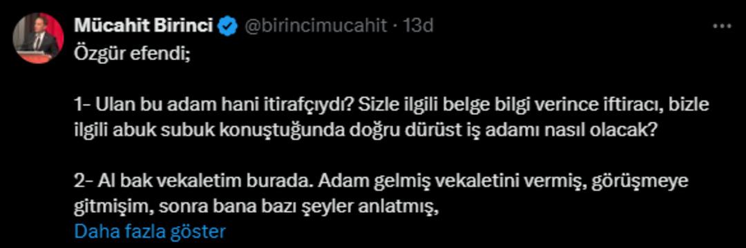 Mücahit Birinci den Özel in iddialarına yanıt geldi, CHP lideri canlı yayında öğrendi 2