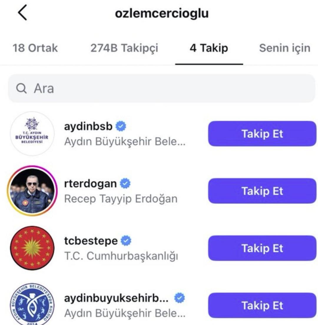 Özlem Çerçioğlu, CHP den istifa eder etmez Cumhurbaşkanı Erdoğan ı takibe aldı 1