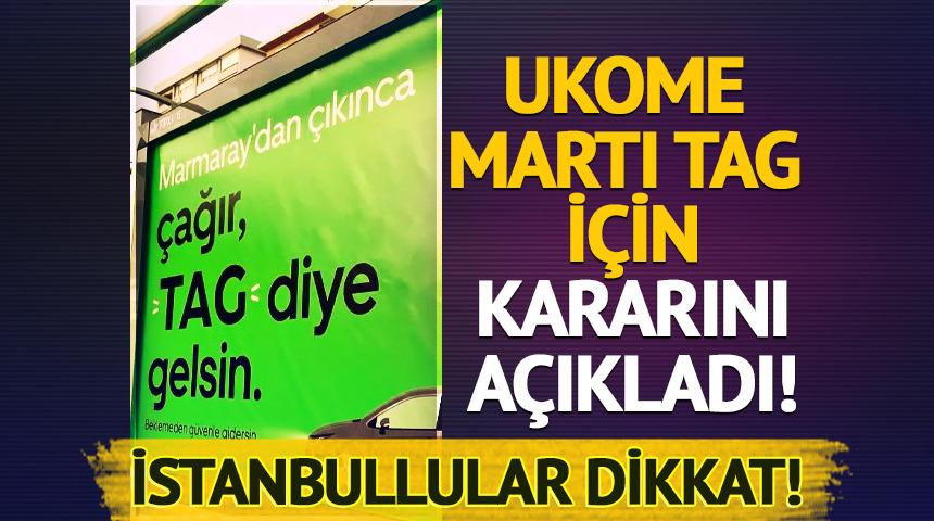 UKOME, Martı TAG için kararını açıkladı!