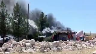 Kurtalan’da köy evinde yangın çıktı