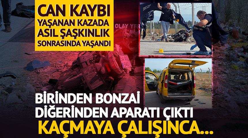 Kaza yapan iki araçtan çıkanlar şaşkına çevirdi!