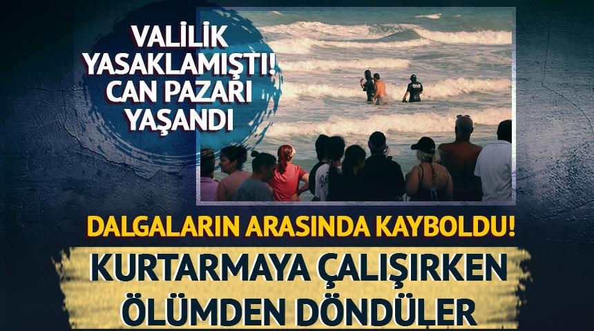 Denizde can pazarı! Dalgaların arasında kayboldu: Kurtarmak isterken ölümden döndüler
