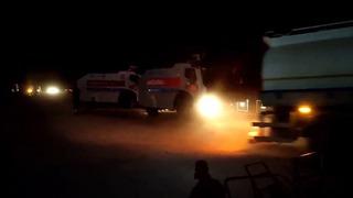 Suriye'de çıkan yangına müdahale için Türkiye'den araç ve personel sevkiyatı sürüyor