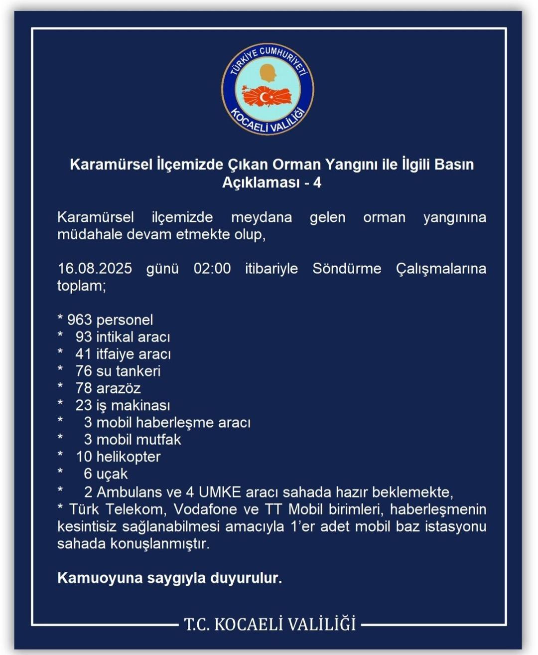Kocaeli de orman yangını: Yerleşim yerine sıçardı, 3 mahalle tahliye edildi! 4