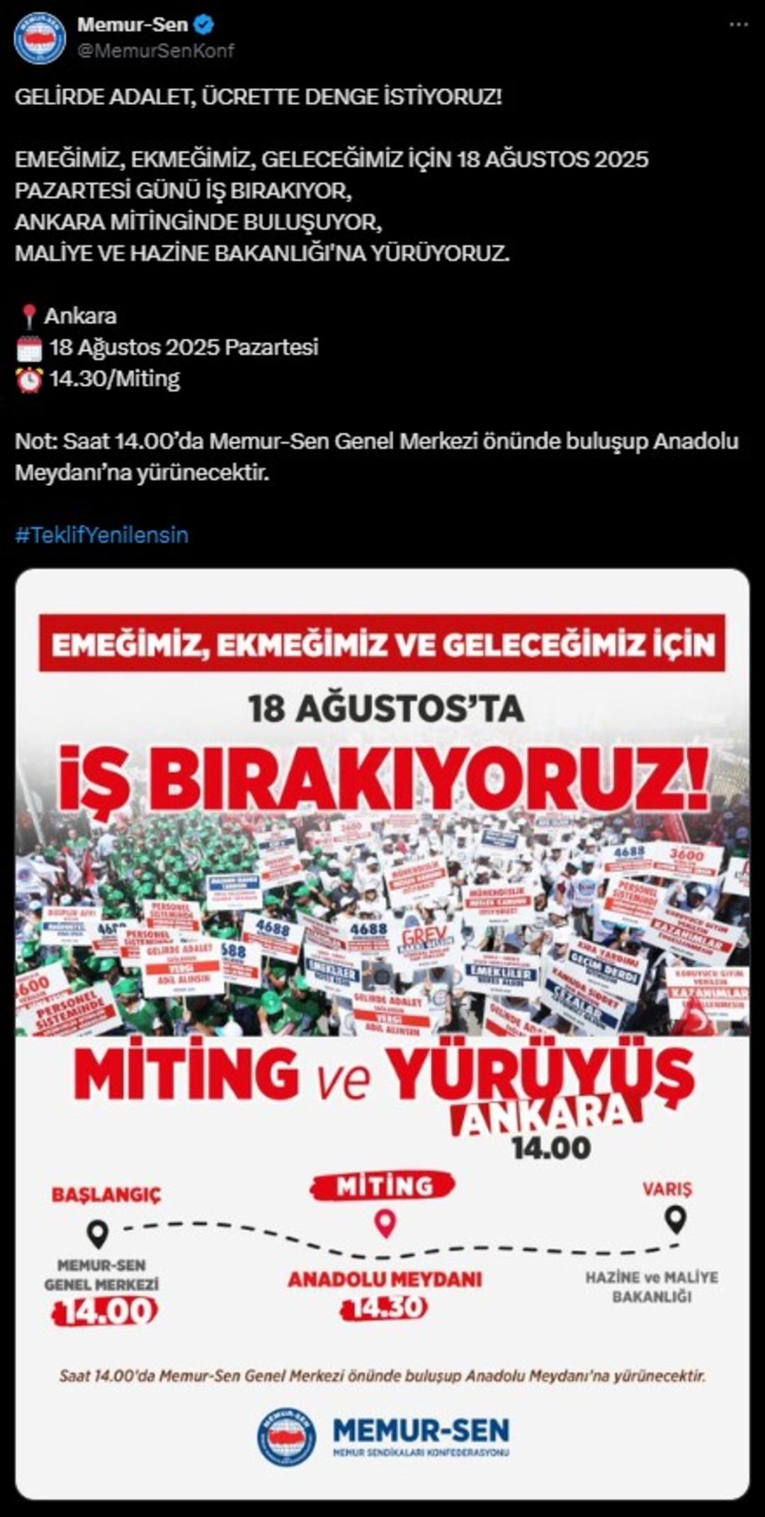 Türkiye genelinde iş bırakıyorlar! Memur zammında yeni teklif sonrası karar aldılar 3