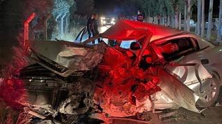 Hakimiyeti kaybolan otomobil hurdaya döndü: 1 ölü