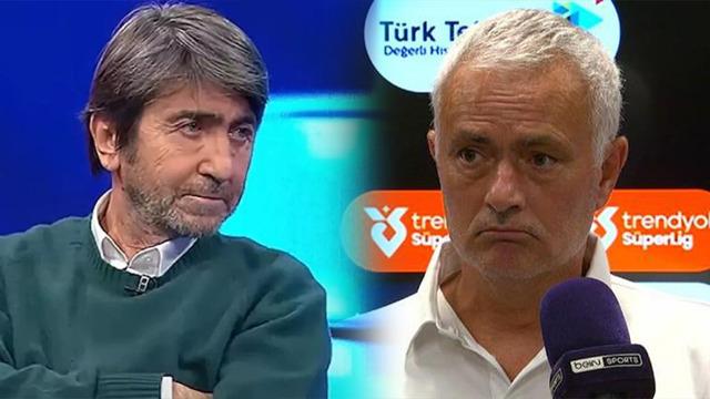 Beraberlik sonrası çok kızdı! Mourinho, Rıdvan Dilmen'i çileden çıkardı... Bu kadar mı zor?