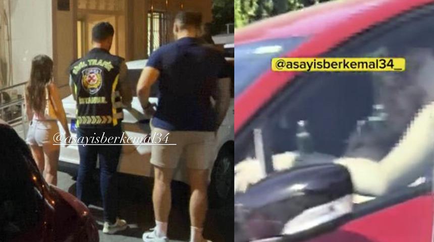 Seyir halindeki araçta akılalmaz görüntü! Kucağında ilerledi, başka araçtaki görüntüye aldı