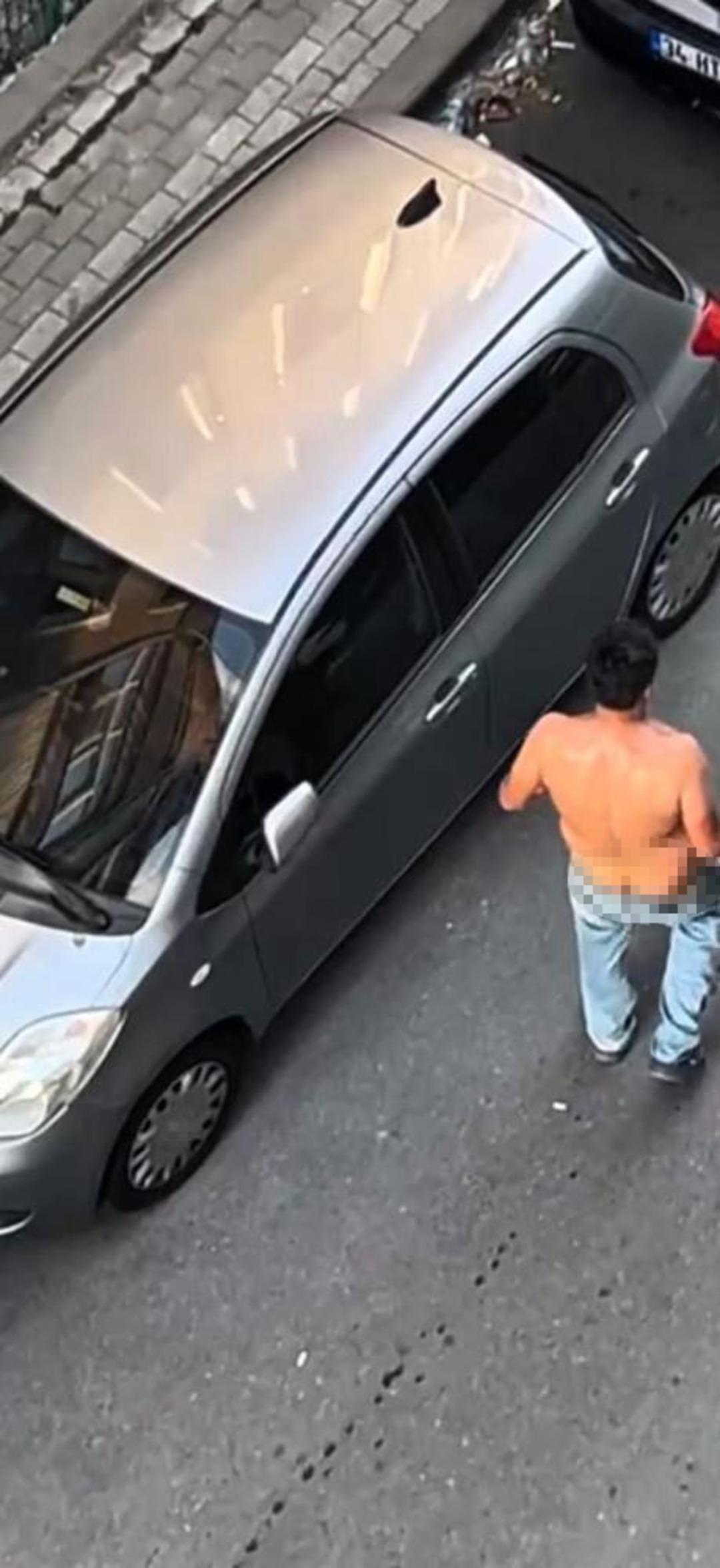 Satırı eline alıp dehşet saçtı! Gördüğü tüm araçlara zarar verdi 2
