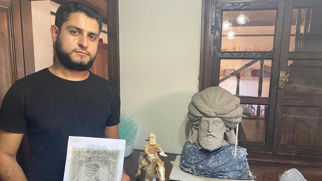 Eğitim almadan, doğuştan gelen yeteneğiyle yaptığı eserlerle hayran bırakıyor: Şimdiki hedefi Koca Sinan Paşa heykeli...