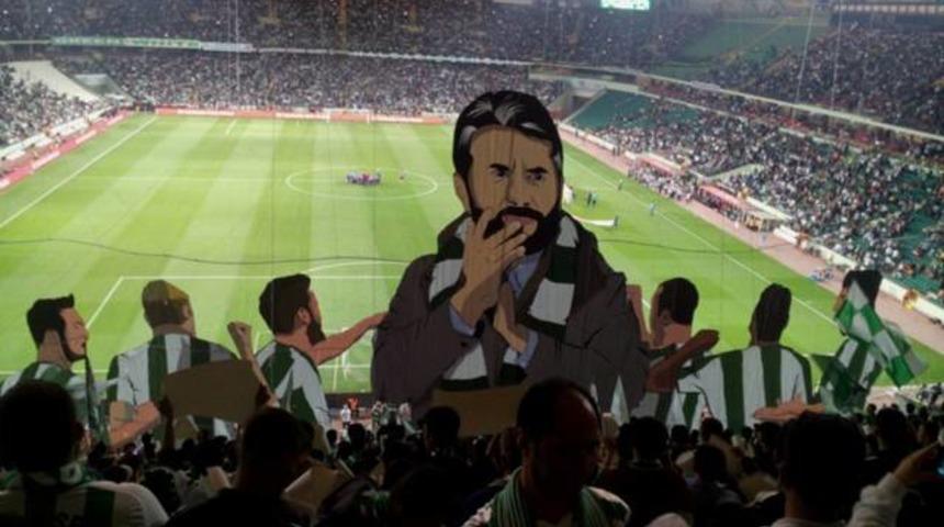 Torku Konyaspor taraftarından Aykut Kocaman'a muhteşem kareografi