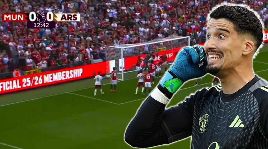 İngiltere'de Manchester United-Arsenal karşılaşmasında maça Altay Bayındır damga vurdu! Milli eldiven topu ıskaladı ve Arsenal öne geçti...