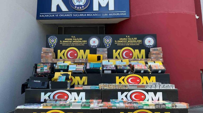 Kargoyla gelen kaynak makinelerinden kaçak sigaralar çıktı