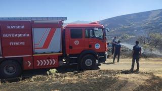 Kayseri itfaiyesinden, komşu illerdeki yangınlara destek