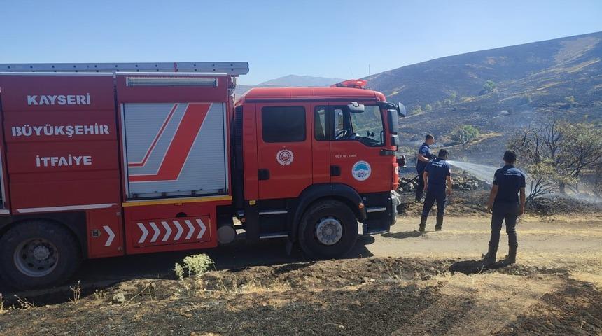 Kayseri itfaiyesinden, komşu illerdeki yangınlara destek