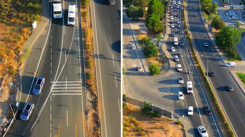 Ambulans sireni duyuldu, sürücüler fermuar sistemiyle yol açtı