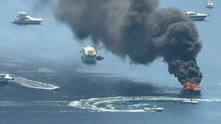 Bodrum'da panik anları! Teknede yangın çıktı: 1 kişi kurtarıldı