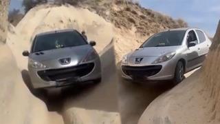 Navigasyon yanlış yönlendirdiği sürücü öyle bir yere girdi ki... O anlar kamerada