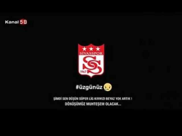 Sivasspor küme düştü, ekran karardı