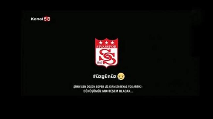 Sivasspor küme düştü, ekran karardı