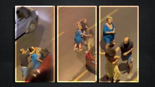 Kuşadası sokaklarında akılalmaz olay! İki kadın bir erkek birbirine girdi