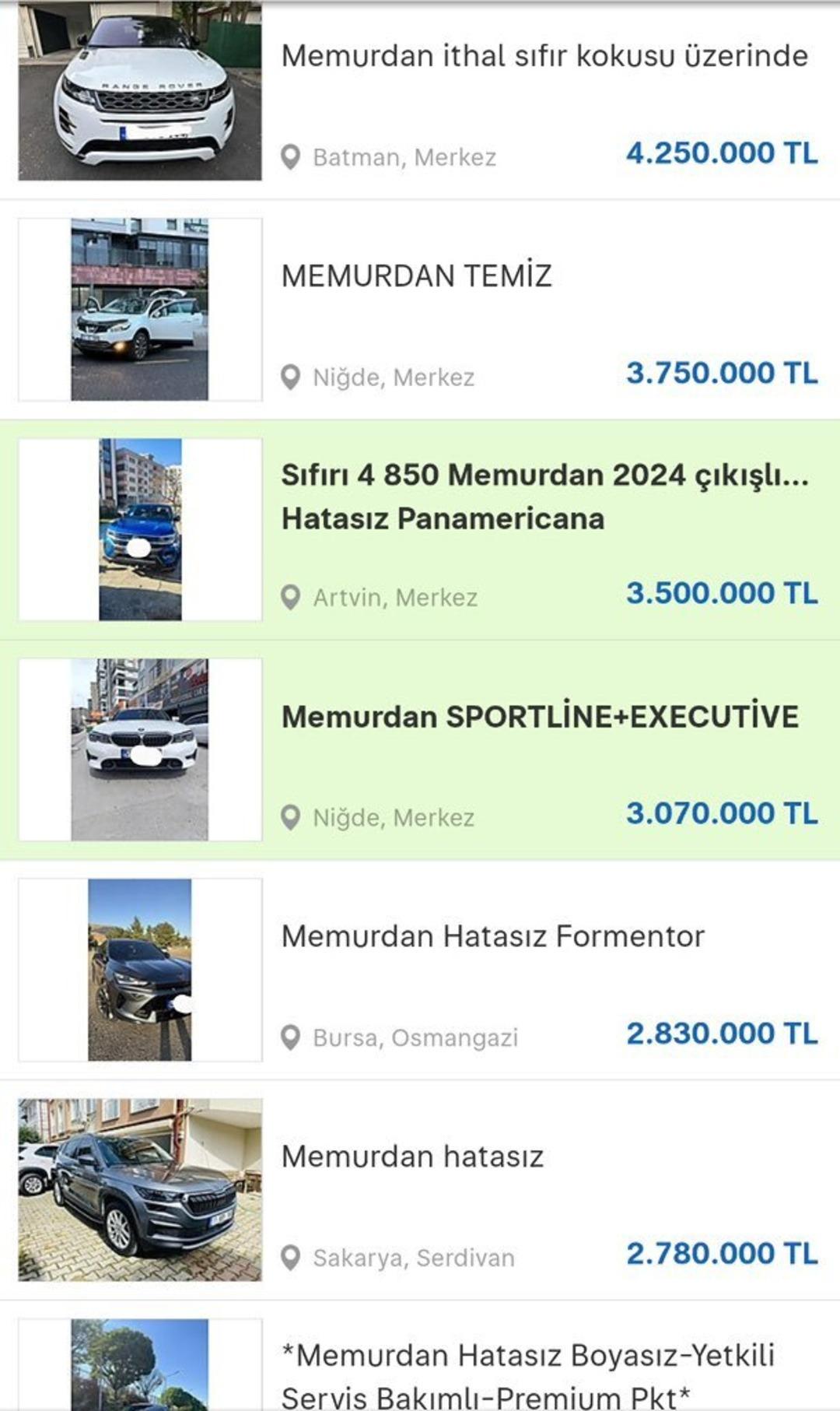 Memurlar eylemde “Geçinemiyoruz” diyor, ilanlarda milyonluk araçlar satılıyor 1