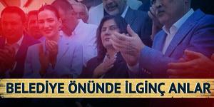 Çerçioğlu konuşurken yükselen tezahüratlar dikkat çekti