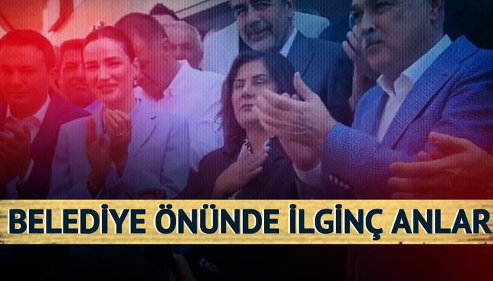 Çerçioğlu konuşurken yükselen tezahüratlar dikkat çekti