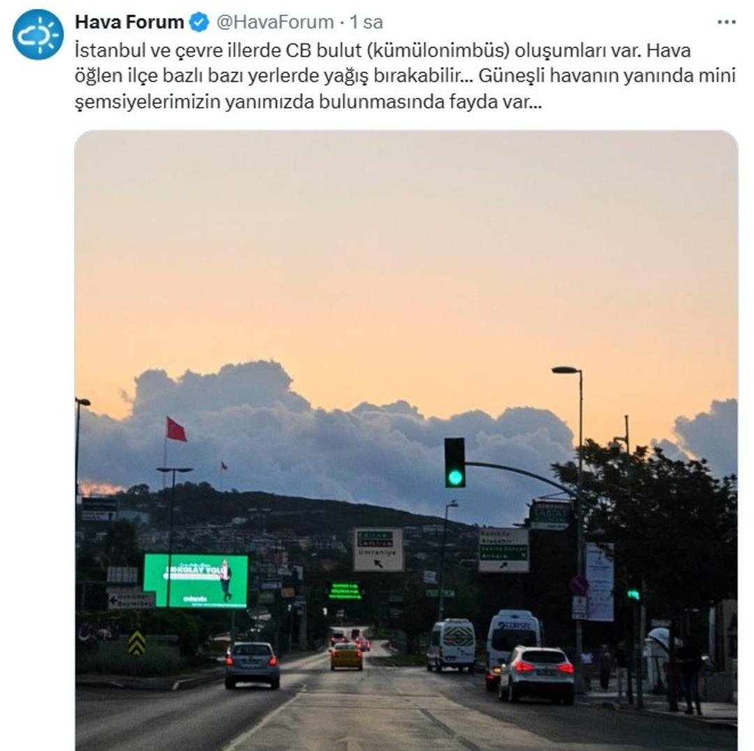 İstanbul’da CB bulutları oluştu! Meteoroloji saat verdi! Sağanak yağış geliyor… 1
