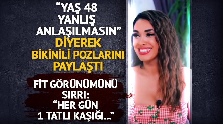 "Yaş 48 yanlış anlaşılmasın" diyerek bikinili hallerini paylaştı! "Her gün bir tatlı kaşığı..."