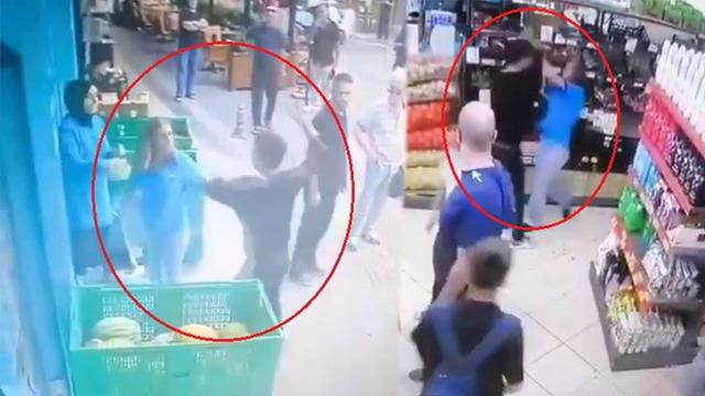 Yalova'da markette dehşet anları kamerada: Önce eski sevgilisini darbetti sonra müşteriyi bıçakladı!