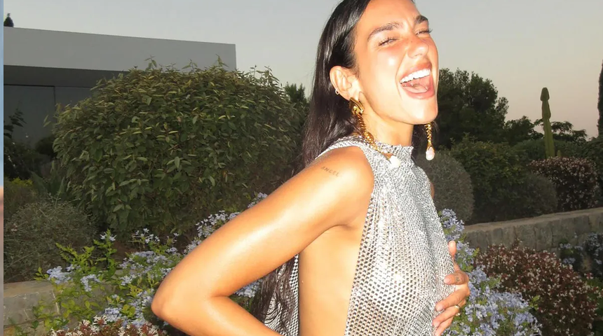 Dua Lipa yine çok iddialı! Dantelli bluzuyla poz verdi aşk itirafı geldi