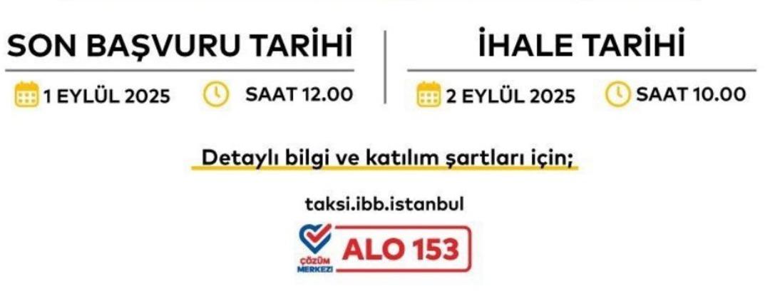 İstanbul’da ticari taksiler için 600 milyon liralık ihale 2