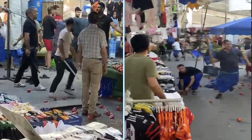 Tuzla'da pazarcılar arasında döner bıçaklı kavga: 1 yaralı
