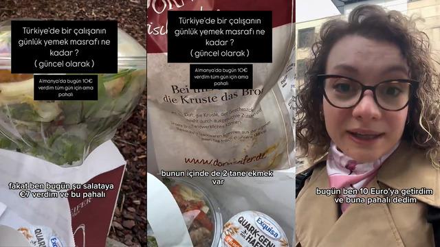 Almanya'dan 10 euroya aldı: Pahalılığına isyan etti! Türkiye'de bir salata yemek istesem...