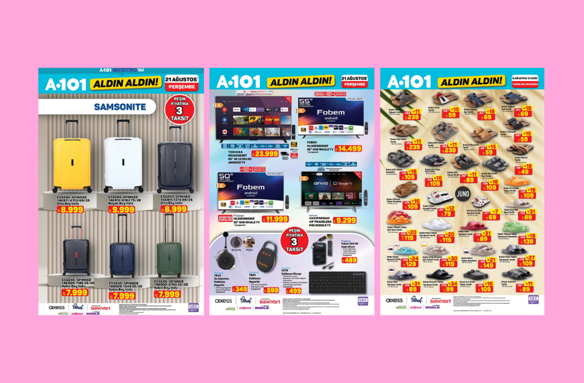 A101'e Samsonite valizler geliyor! İşte 21 Ağustos 2025 A101 Aldın Aldın Kataloğu