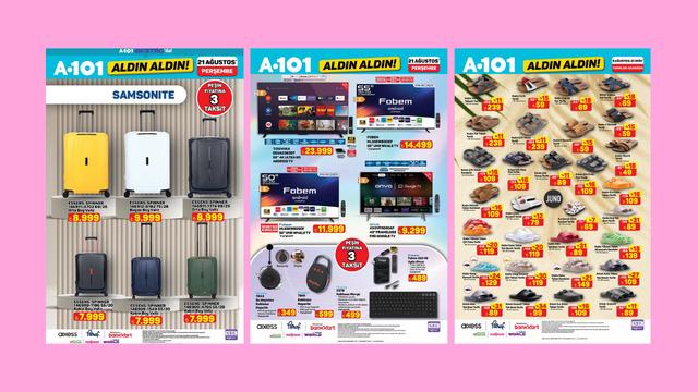 A101'e Samsonite valizler geliyor! İşte 21 Ağustos 2025 A101 Aldın Aldın Kataloğu