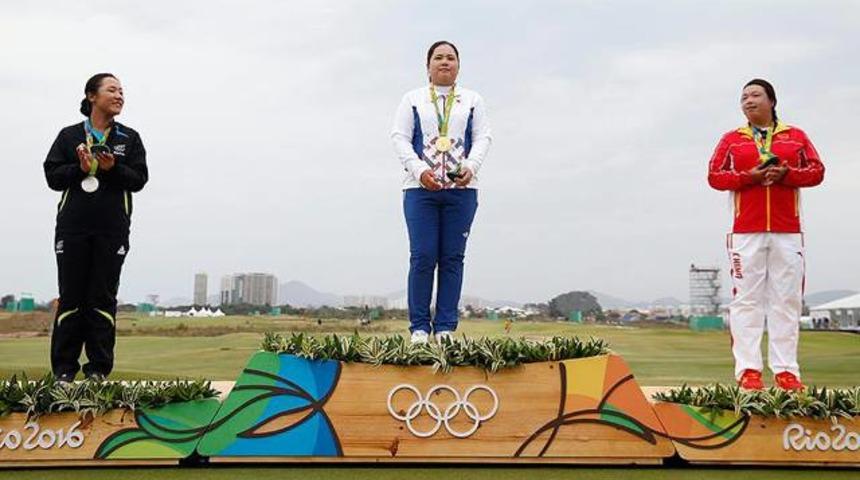 Golf kadınlarda altın madalya In-bee'nin