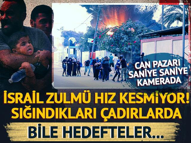 Gazze'de can pazarı: İsrail'in zulmü sığındıkları çadırda da peşlerini bırakmıyor! 