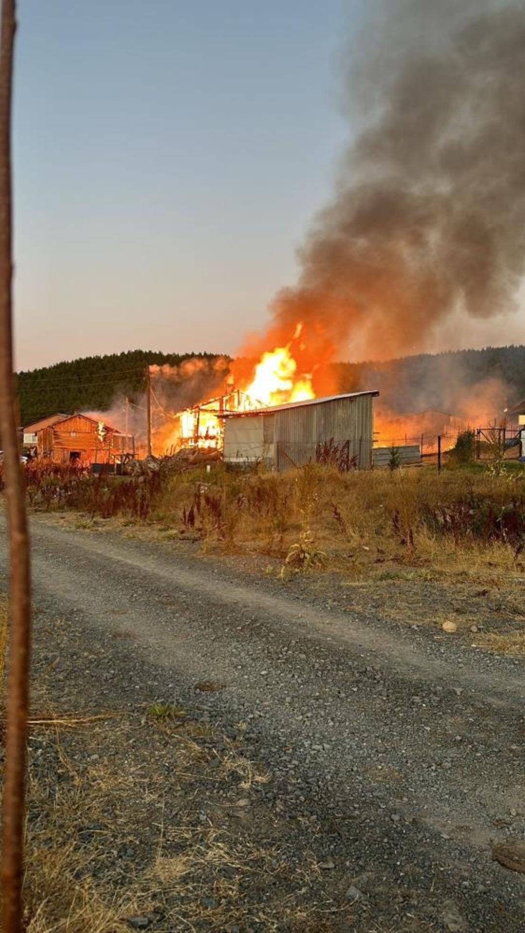 Bolu’da 2 yayla evi yangında küle döndü 2